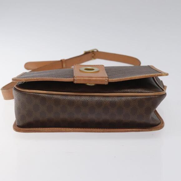 CELINE Macadam Canvas Shoulder Bag Pvc Gold Brown - Picture 9 of 12